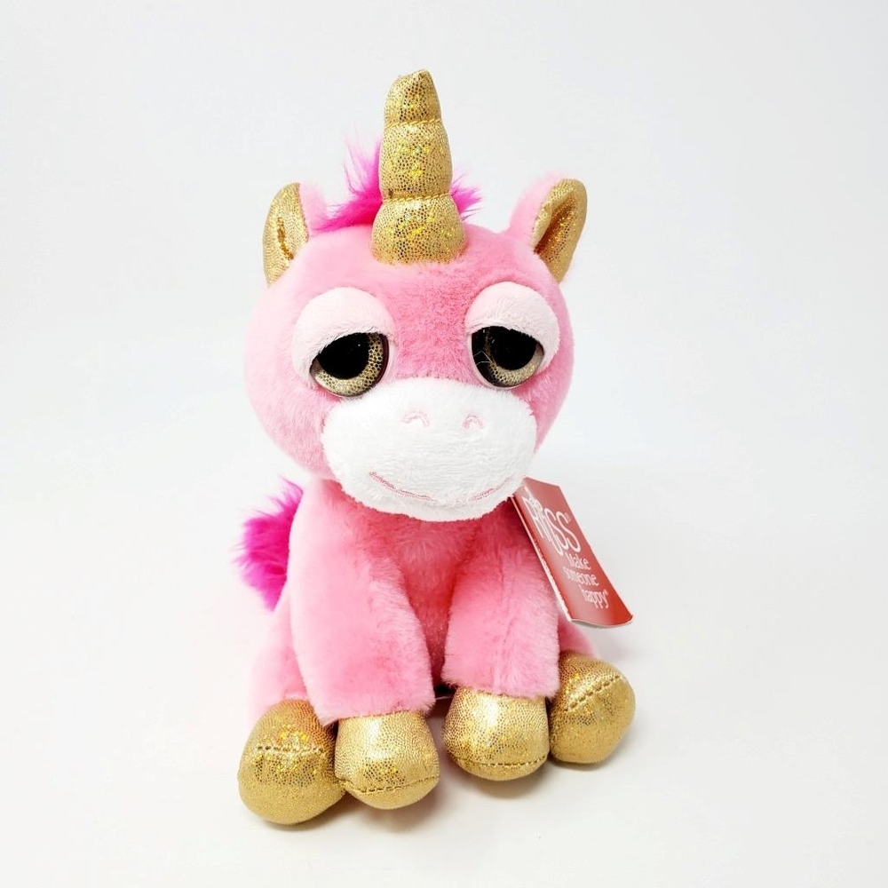 Pink Unicorn Russ Li'l Peepers 6" Plush - New with Tags Plush with Gold Accent